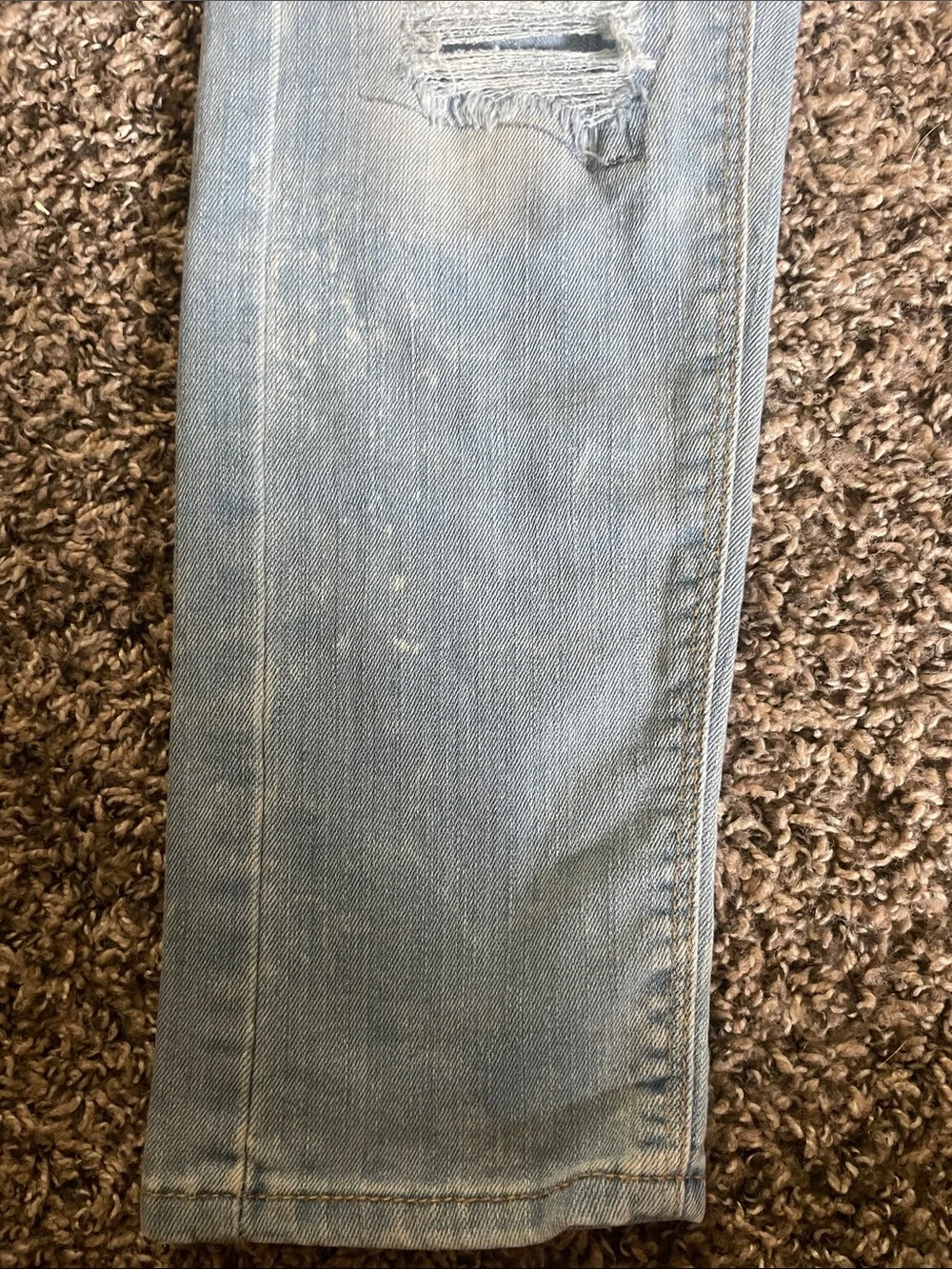 Denizen from Levi's Faded Light Blue Distressed White Washed Girls Jeans